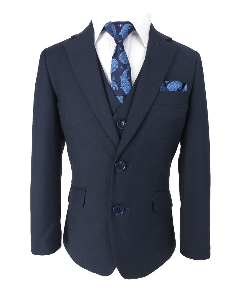 Boys French Navy Blue Suit - Navy Blue