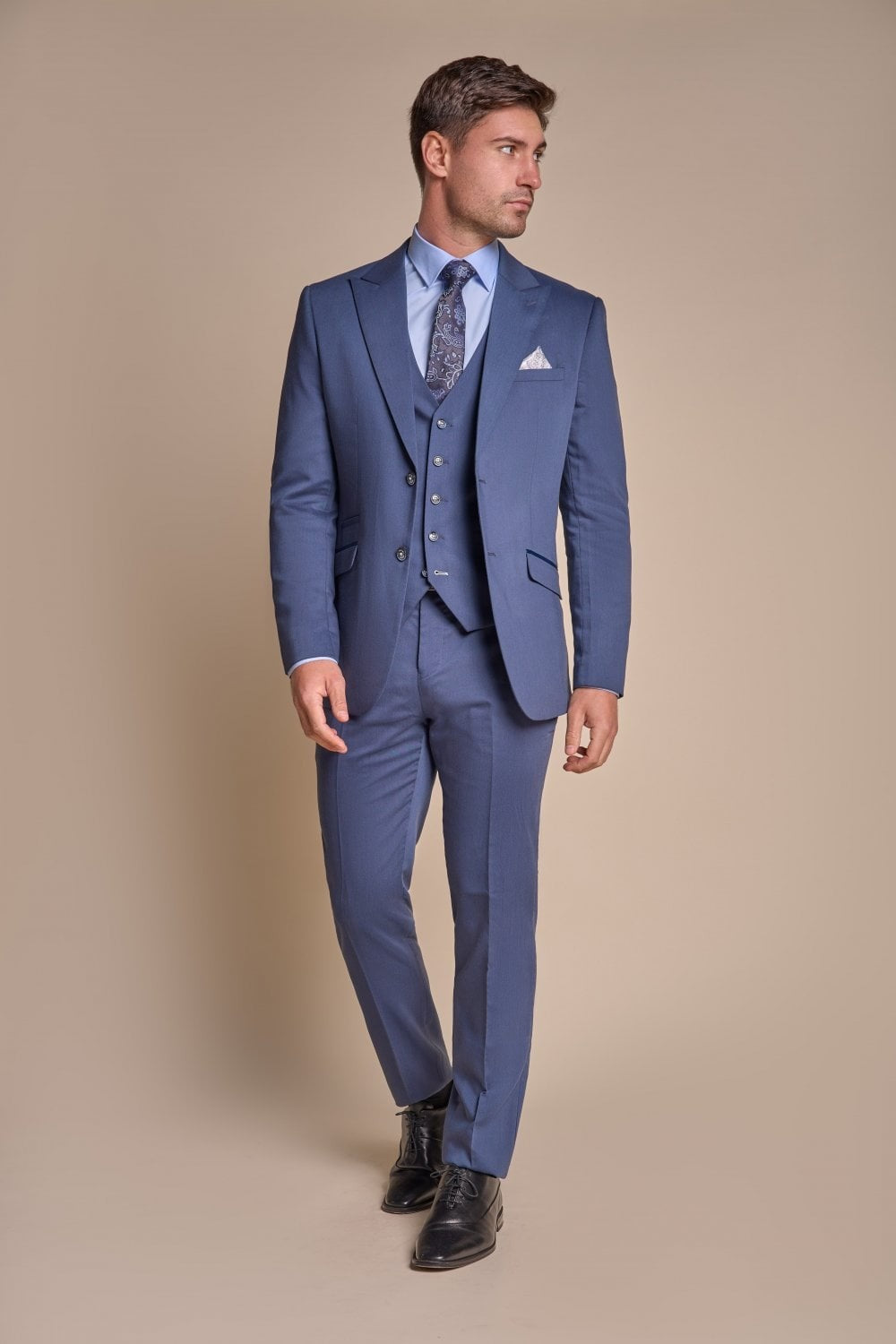 Men's Slim Fit Blue Suit - SPECTER - Blue