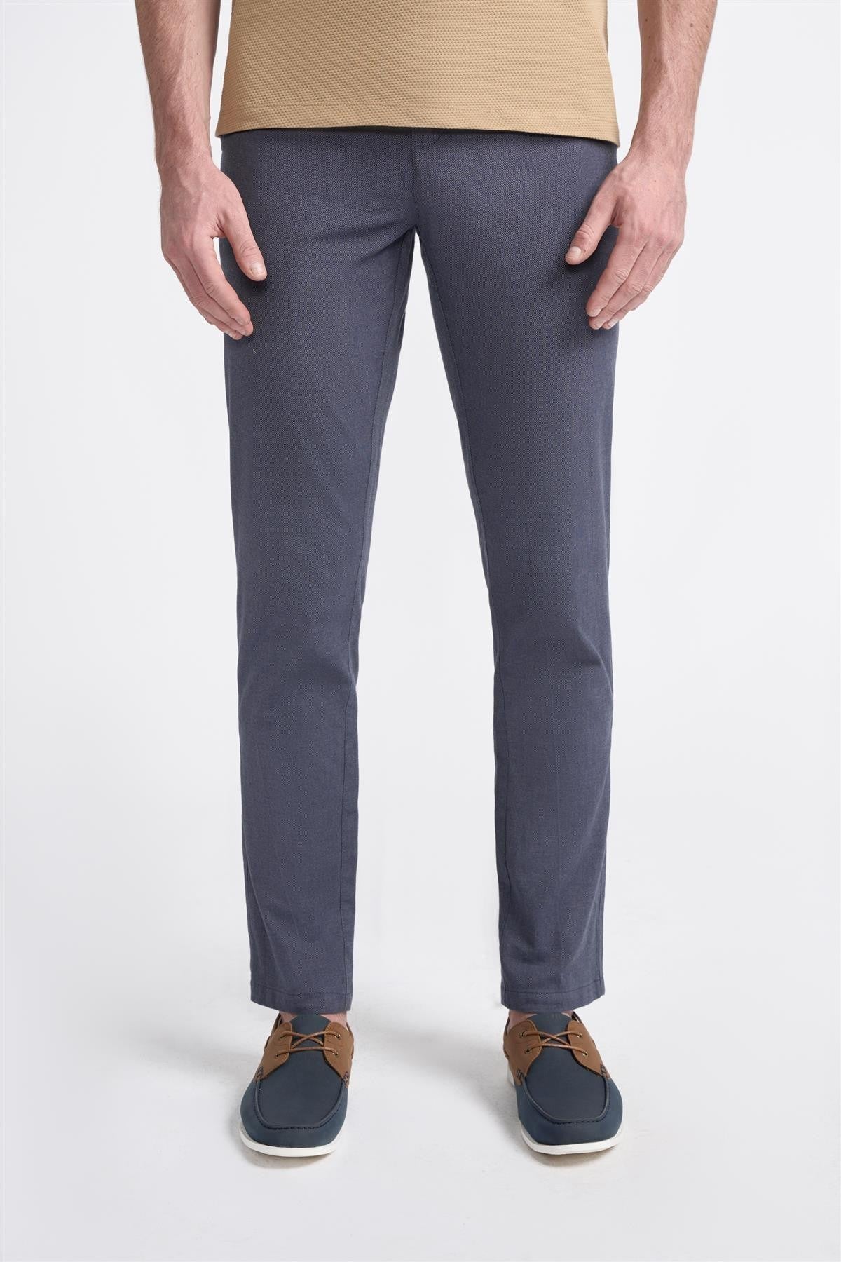 Men’s Navy Twill Dakota Chino Trousers - STORM - Navy Blue