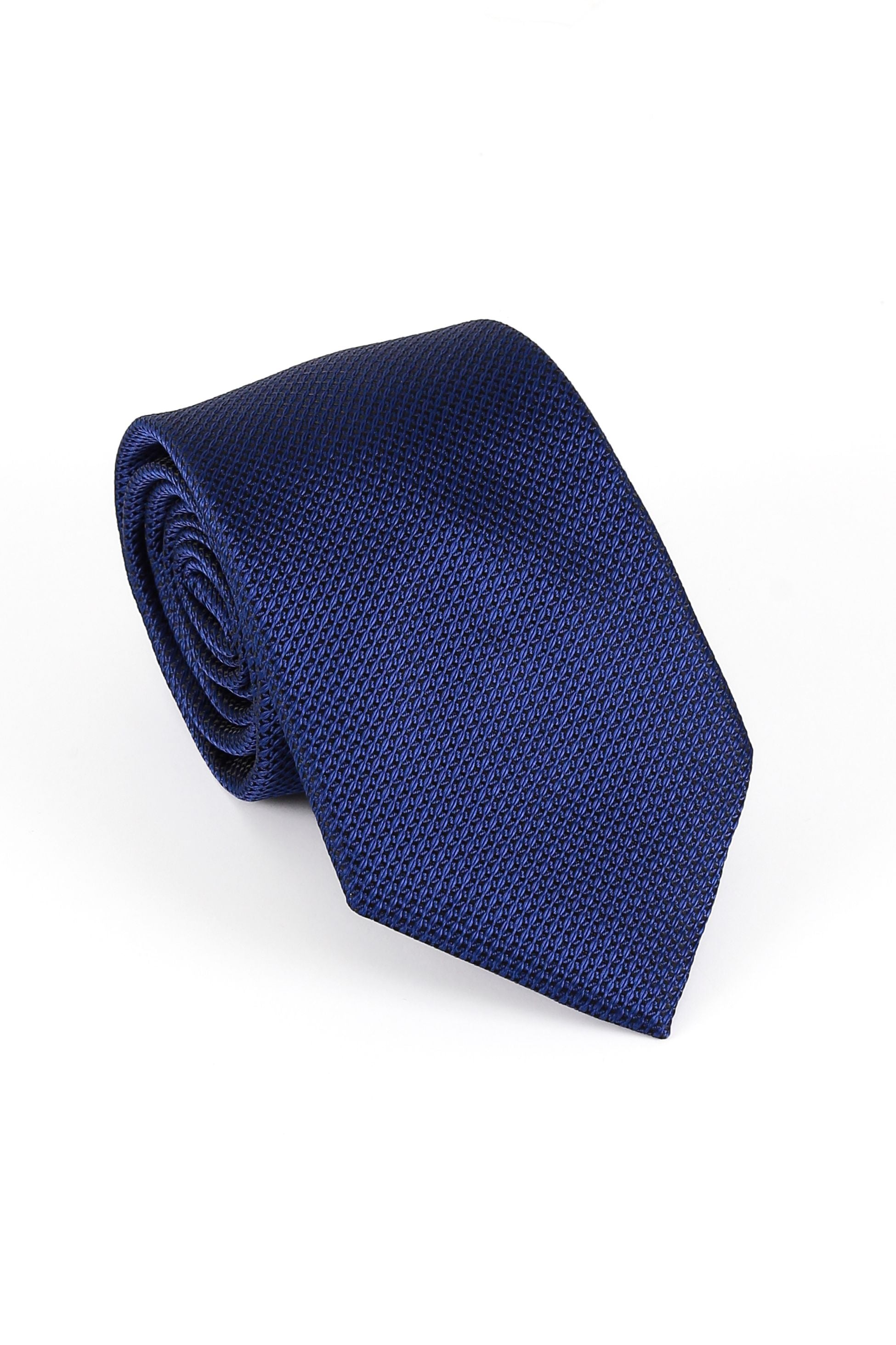 Men's Textured Tie & Cufflinks Set - Dark Blue