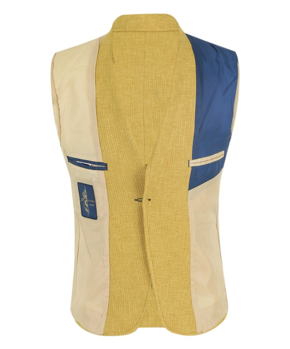 Boys Slim Fit Twill Formal Blazer - TERRY - Mustard