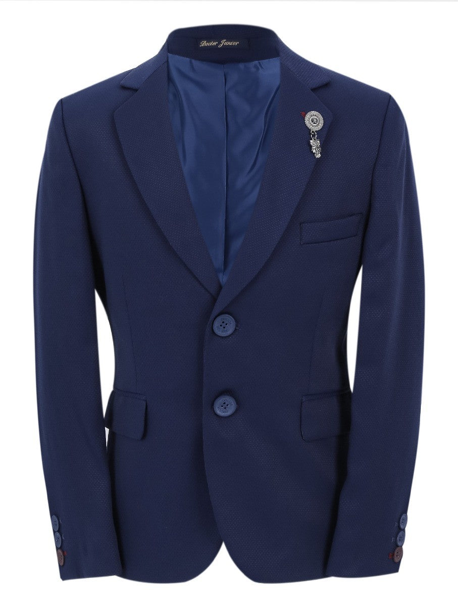 Boys Slim Fit Formal Suit - Royal Blue