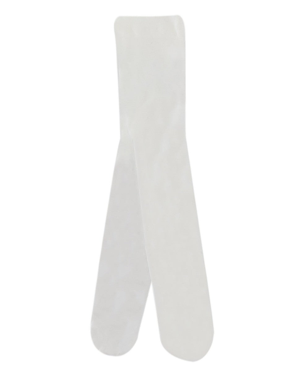 Baby Girls Microfiber Tights - White