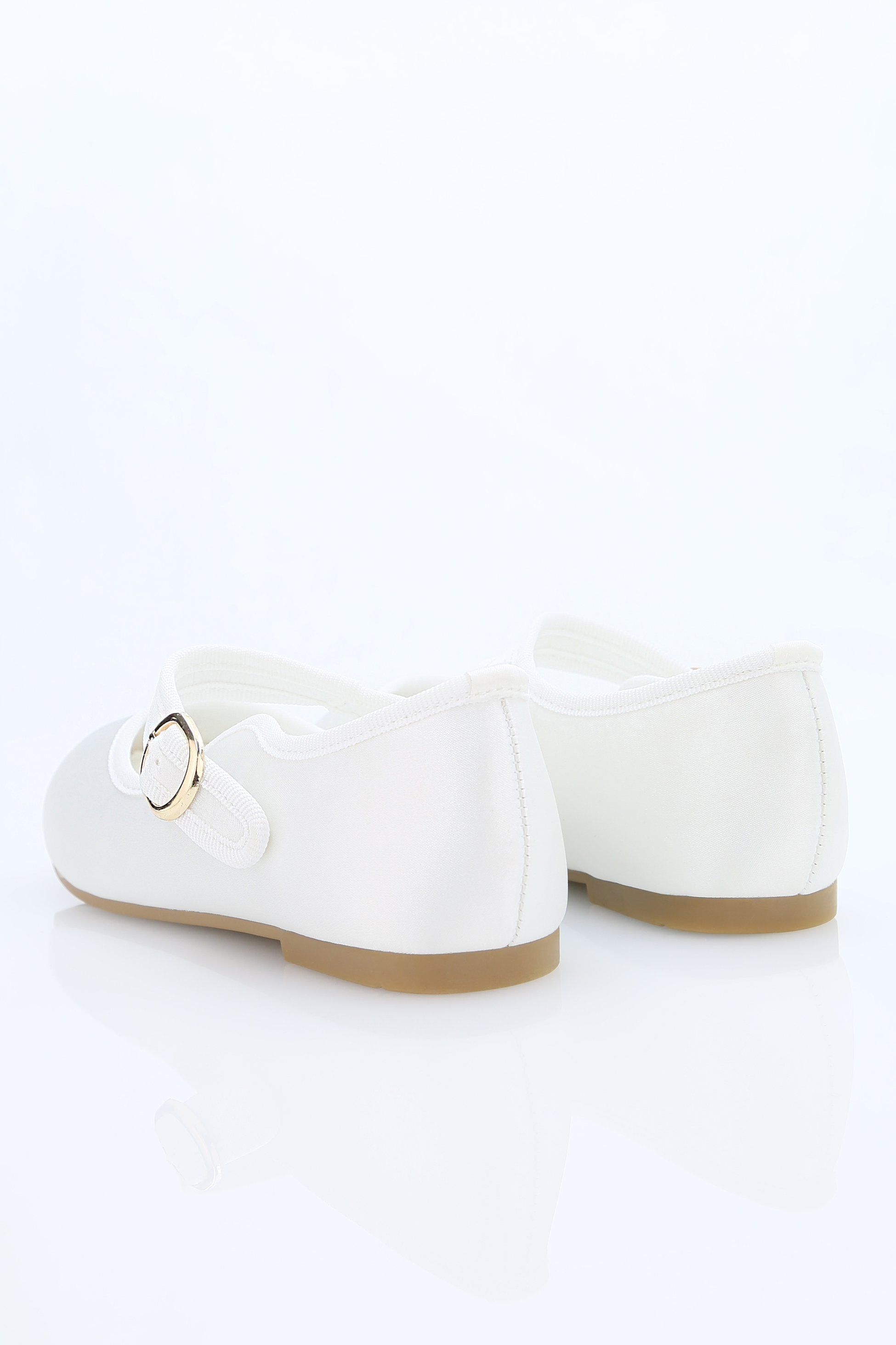 Girls' Communion Satin Mary Jane Shoes - HANA - Ivory