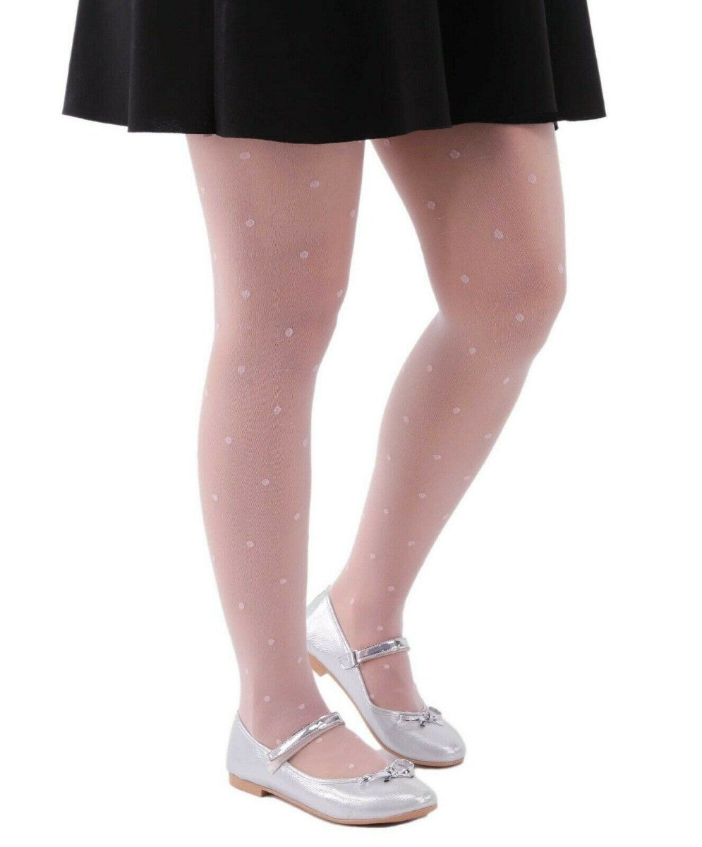 Baby Girls & Girls Tights With Dots - PUANTIYE - Black