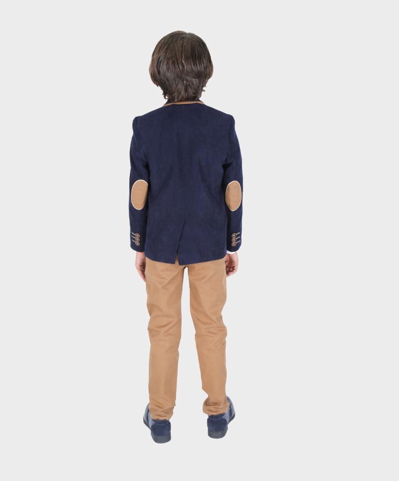 Boys Tailored Fit 6 Piece Suit Set - Sebastian - Navy Blue