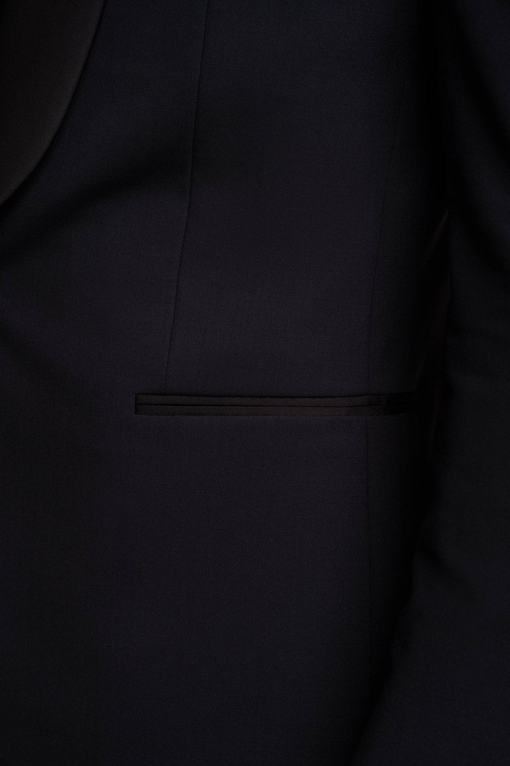 Men's Slim Fit Wool Blend Tuxedo Trousers - ASPEN - Midnight Navy