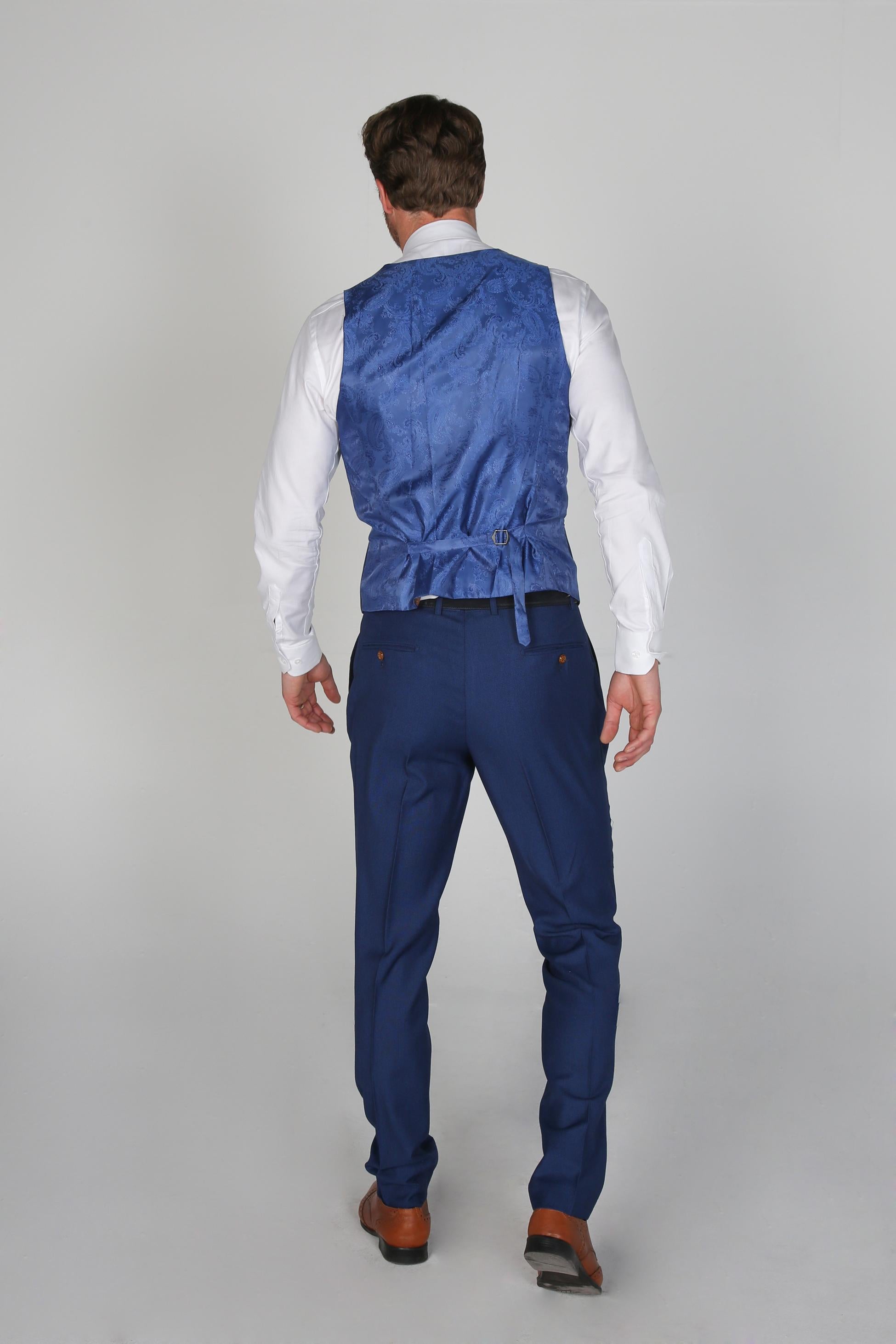 Men's Tailored Fit Blue Suit - MAYFAIR - Royal Blue