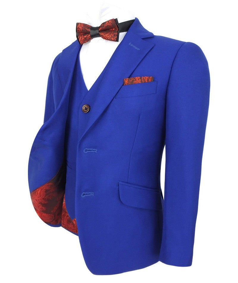 Boys Slim Fit Royal Blue Suit - Royal Blue