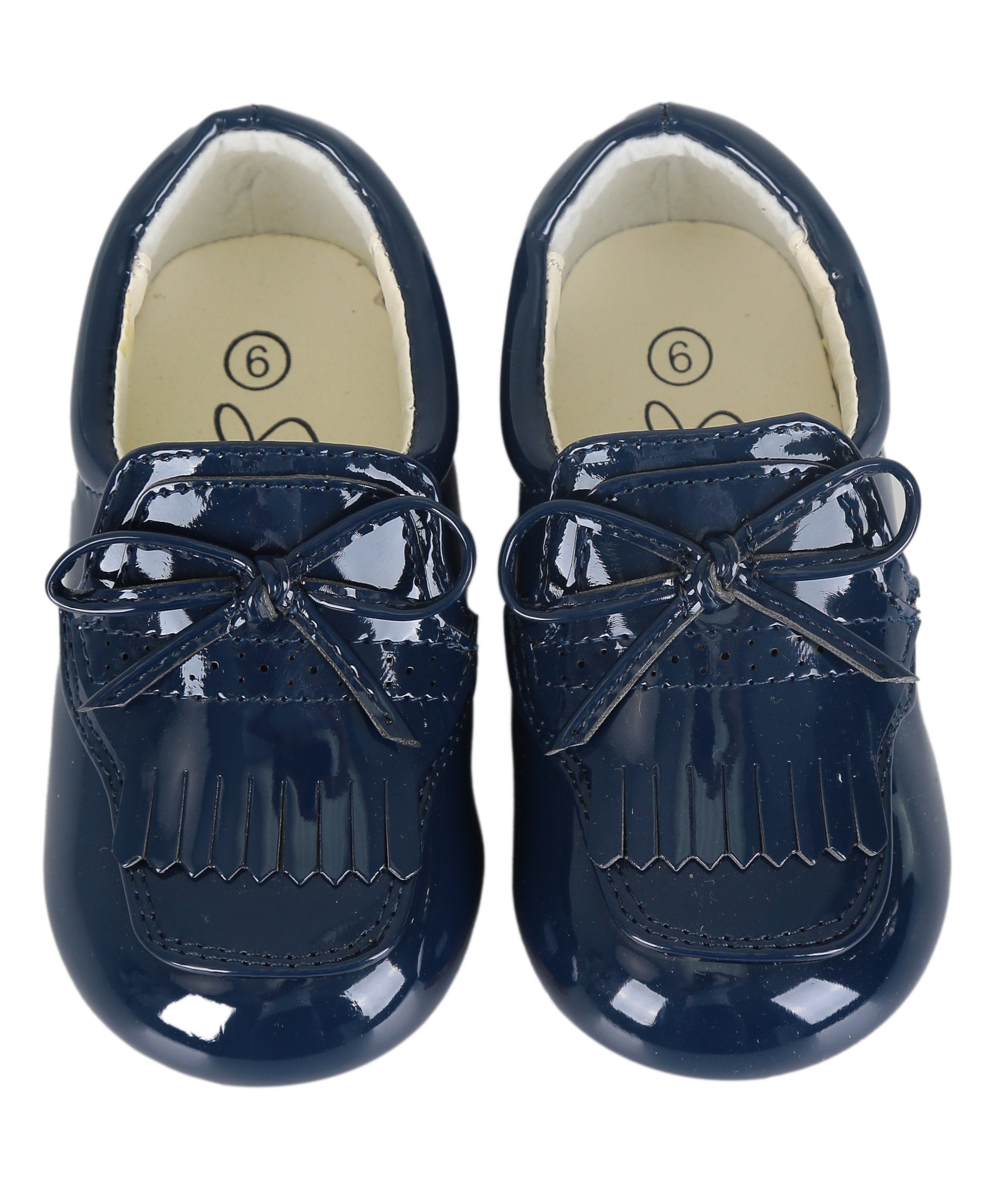 Baby Boys Pre- walker Patent Loafer - ADAM - Navy Blue