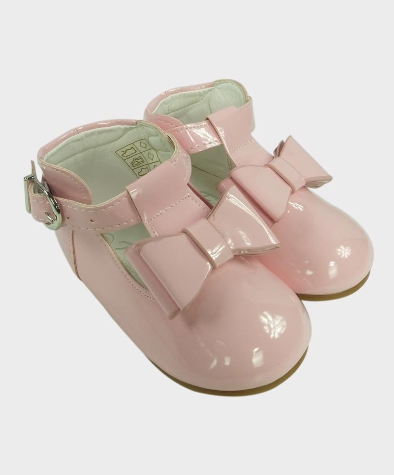 Girls Patent Botties Ankle Shoes - Pink