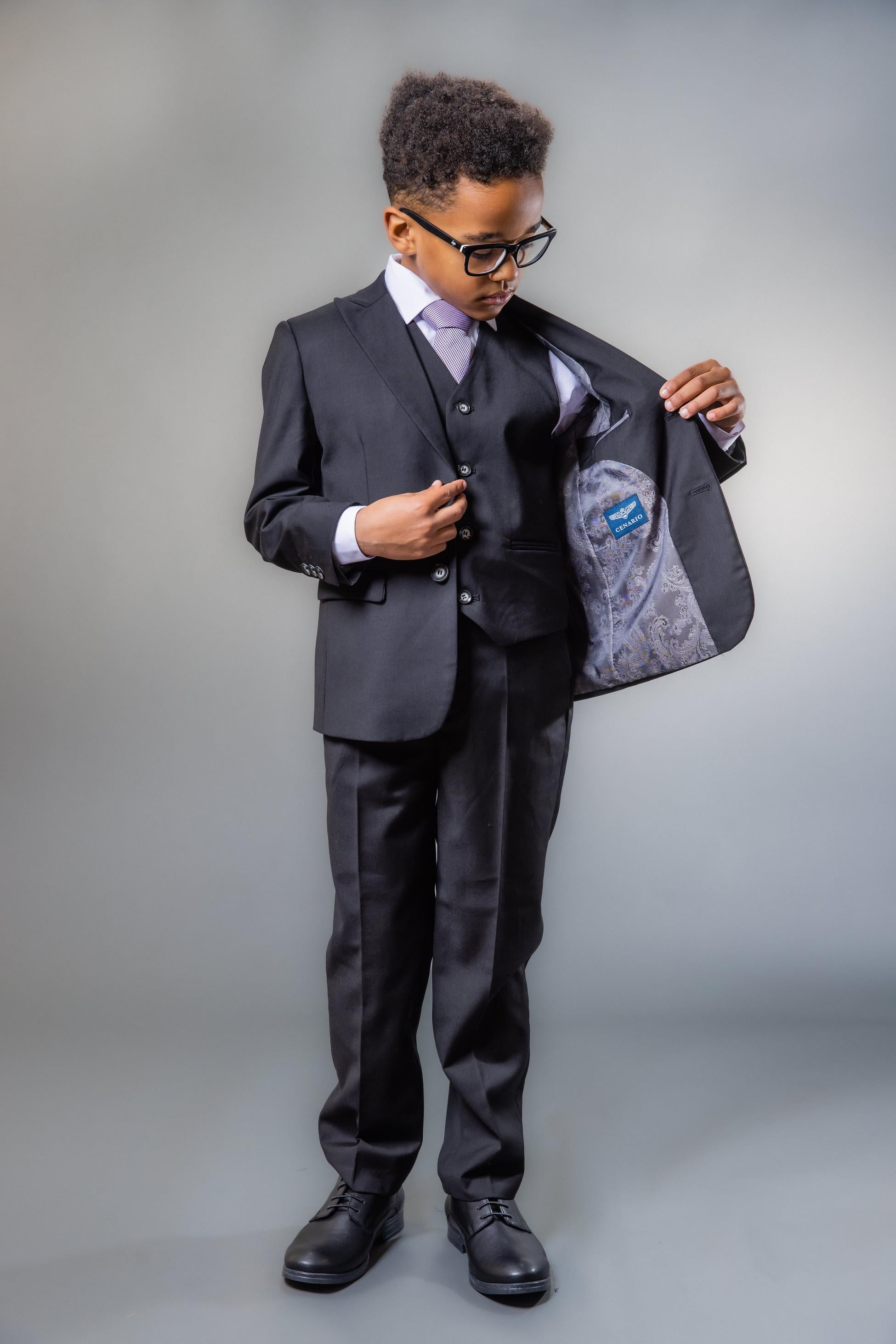 Boys Slim Fit Suit - JACK Black