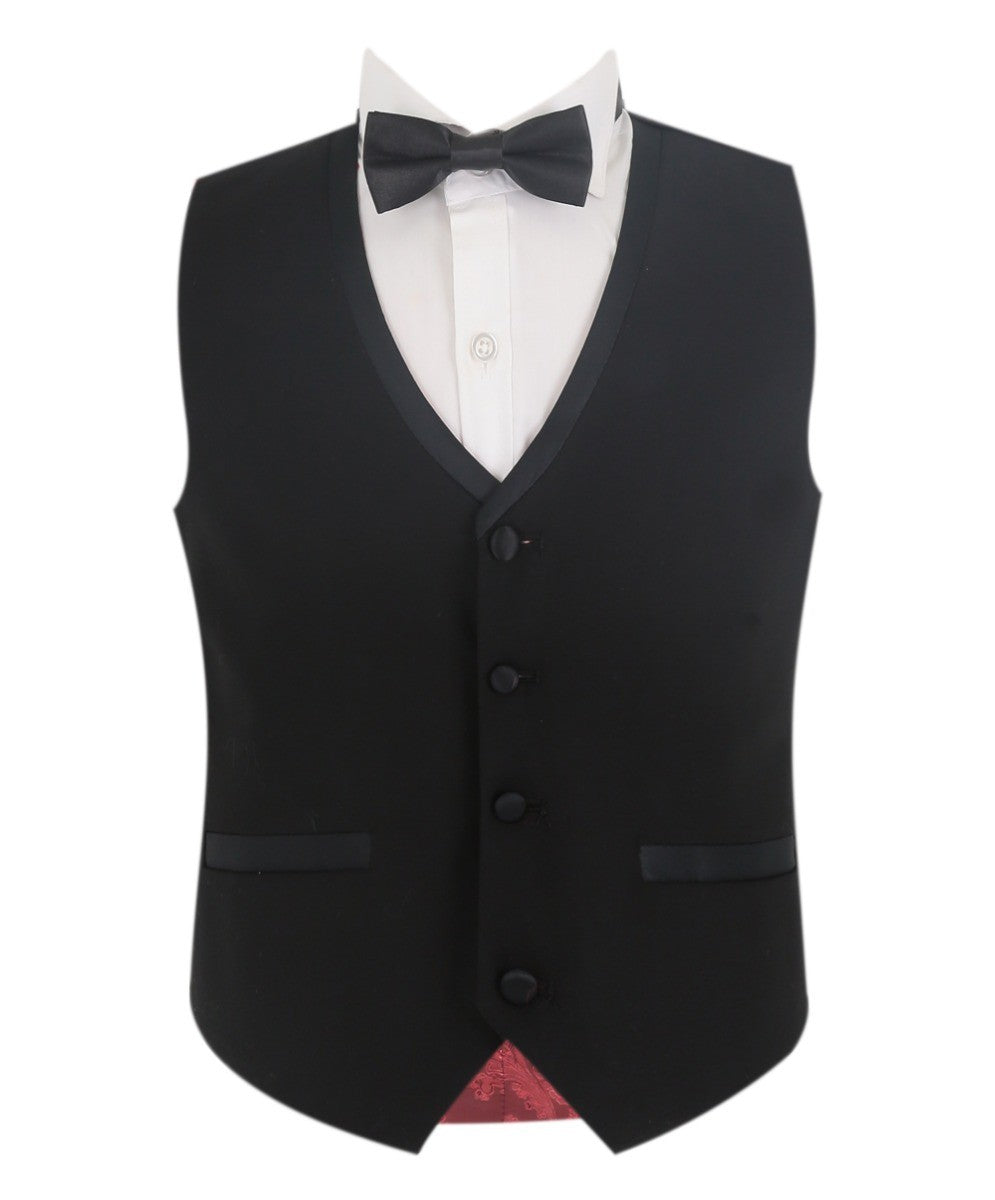 Boys Peak Lapel Tuxedo Dinner Suit - HARRY Black - Black