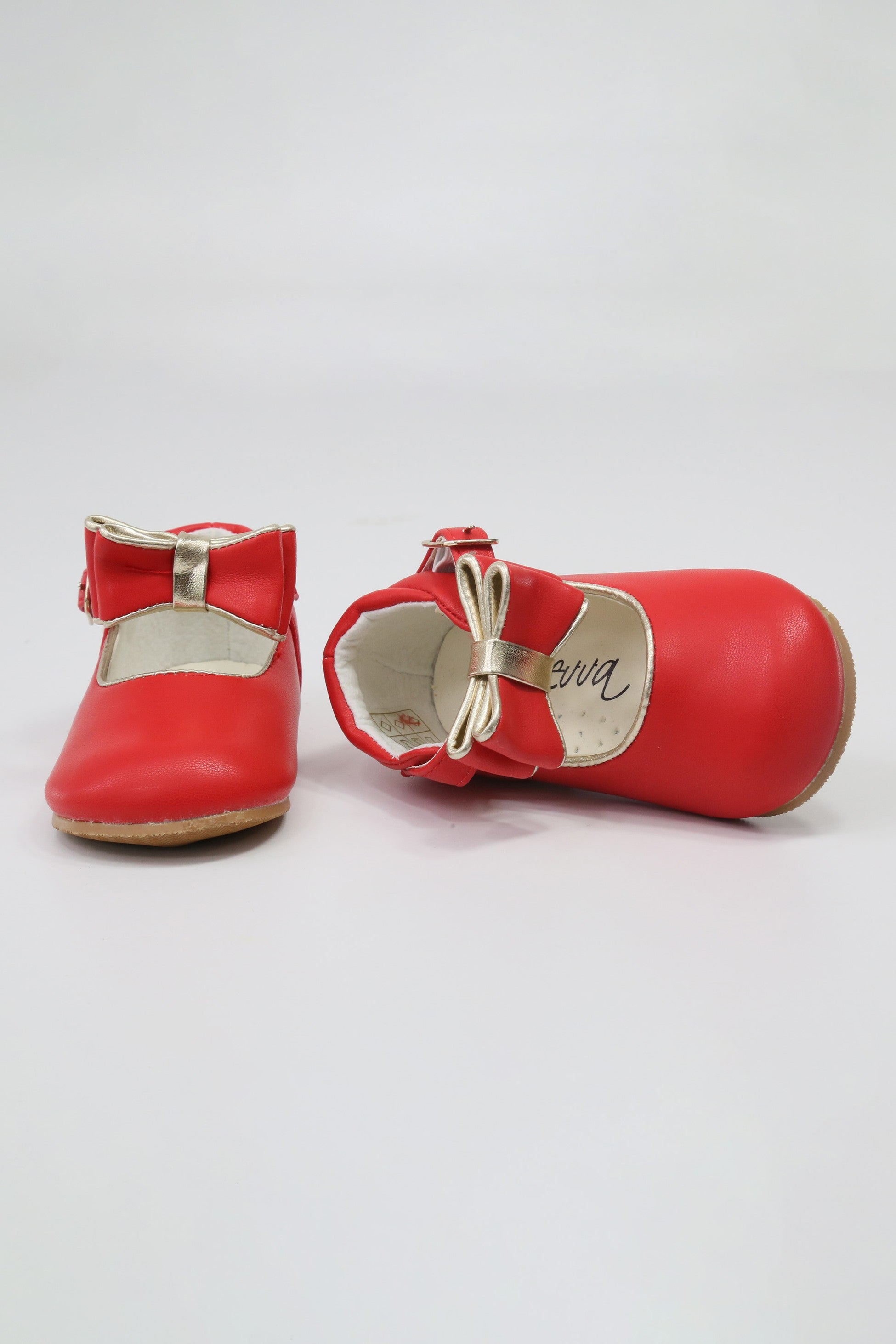 Chic Baby Girls Bow Buckle Shoes - SKY - Red