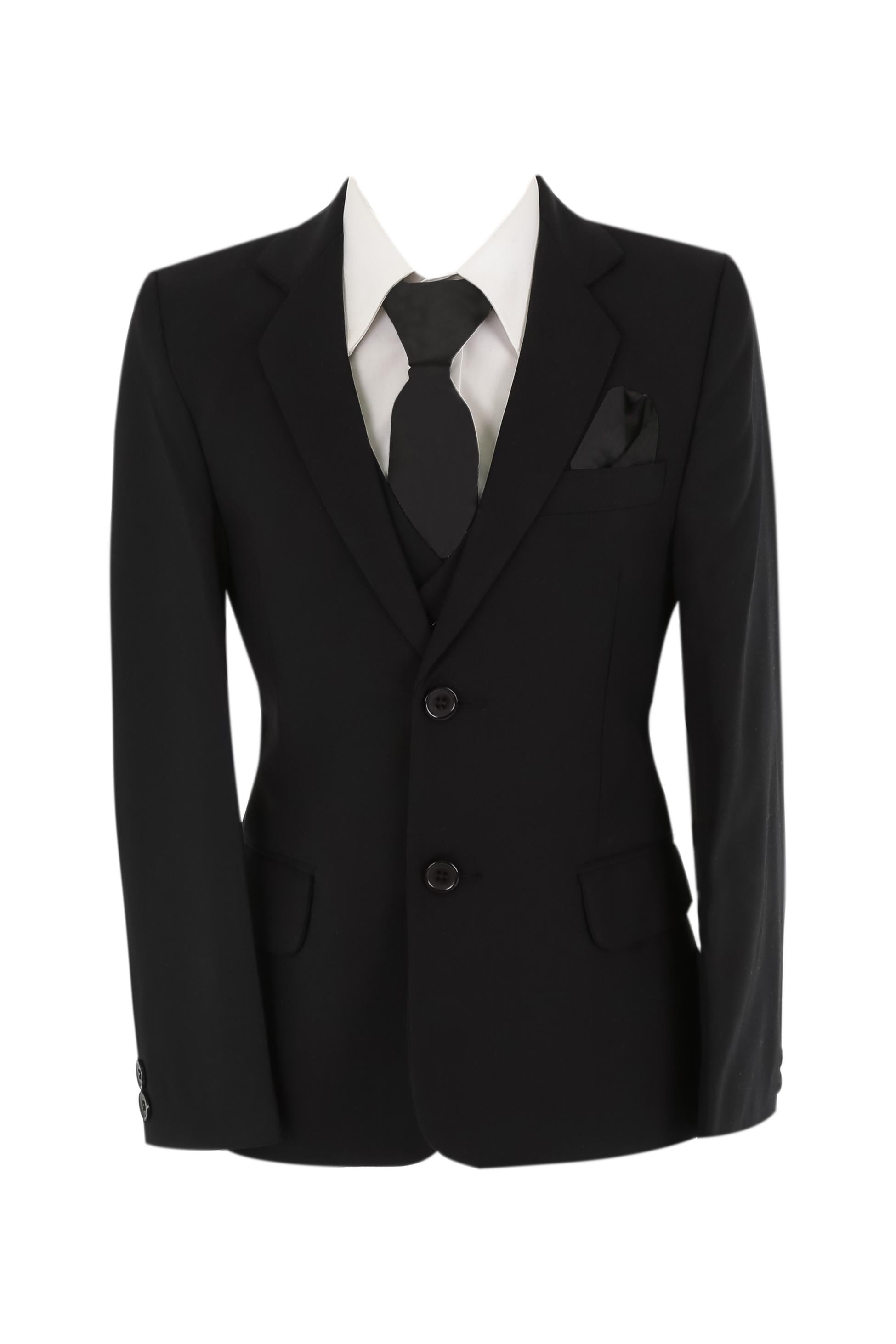 Boys 6 Piece All In One Formal Suit Set - RUN - Black