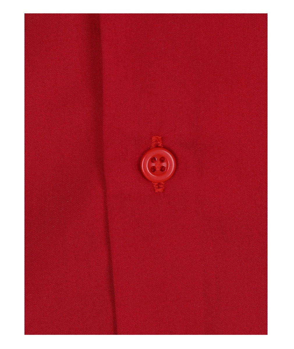 Boys Cotton Blend Formal Shirt - Red