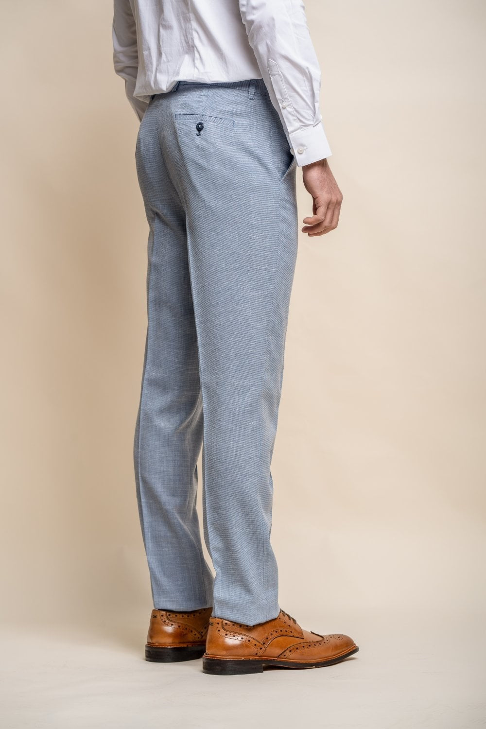 Men's Slim Fit Formal Trousers - MIAMI - Sky Blue