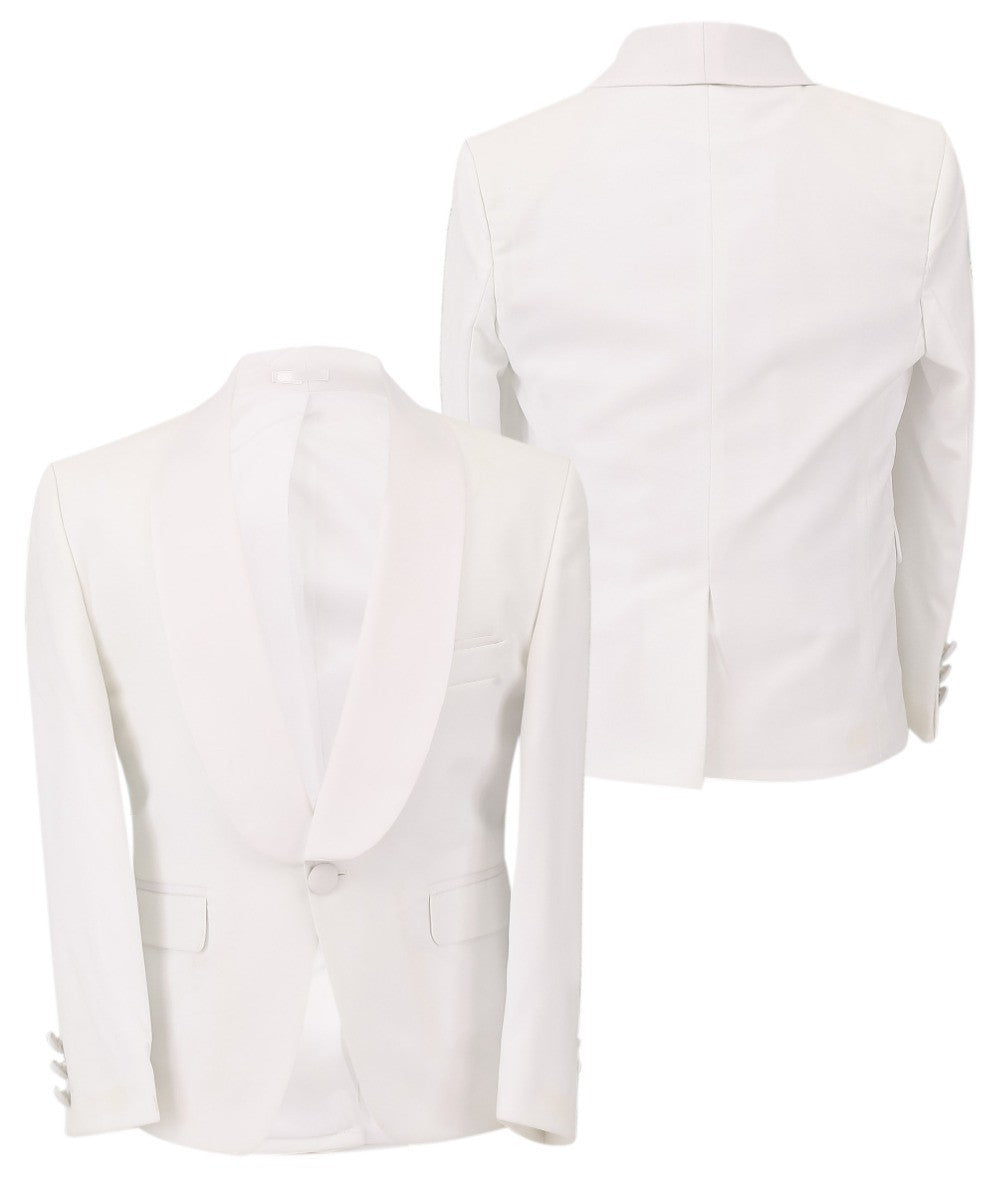 Boys Communion Slim Fit Tuxedo Suit - Ivory