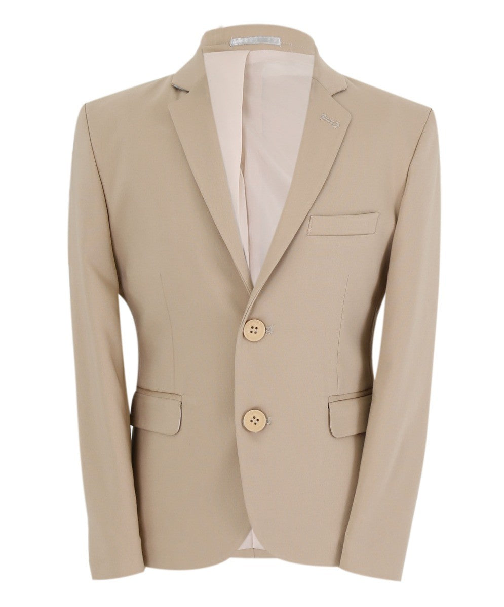 Boys Slim Fit Formal Blazer - KANE - Beige