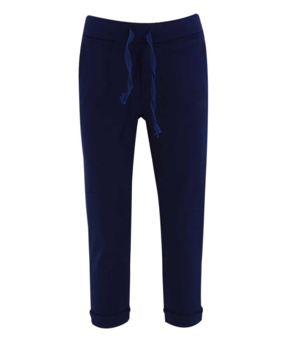 Baby Boys Cotton Stretch Chino Trousers - ENZO - Navy Blue