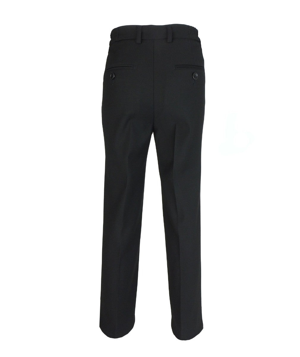 Boys Jacquard Satin Black Suit - Black