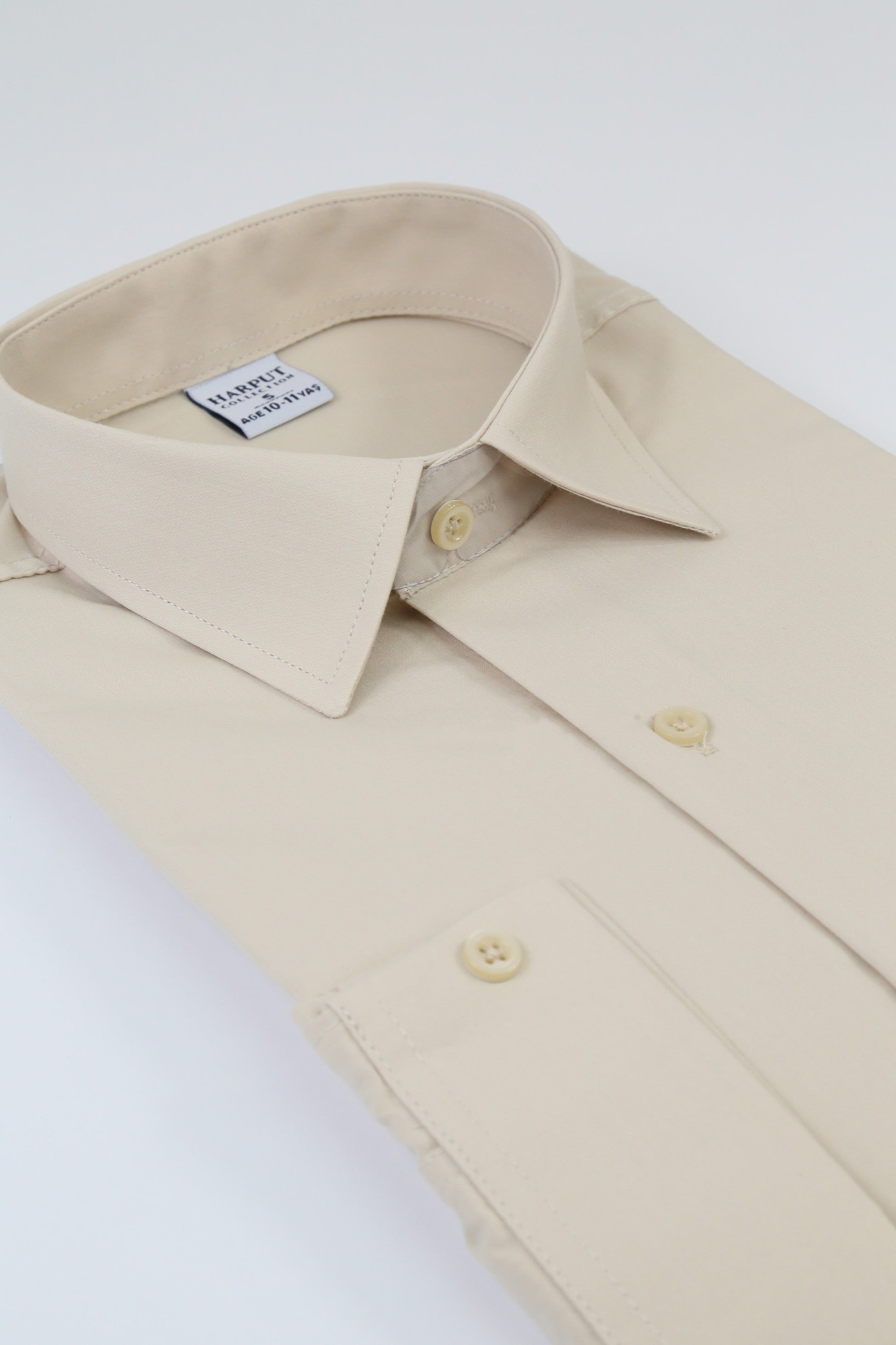 Boys Classic Collar Dress Shirt - Harput - Beige