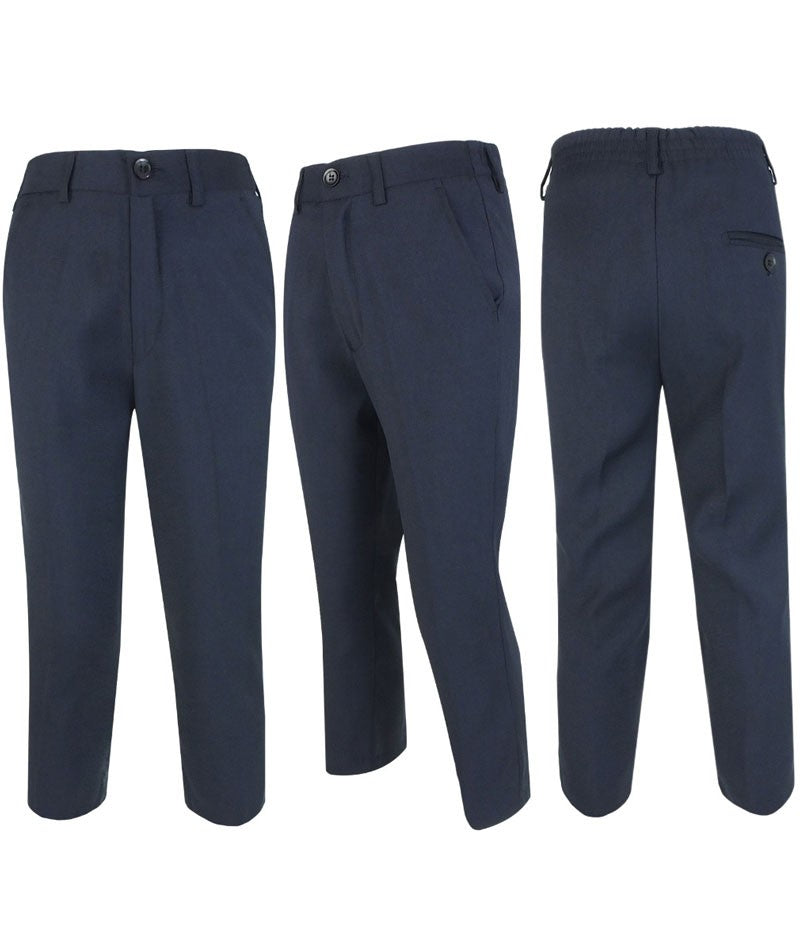 Boys Regular Italian Fit Navy Suit - Navy Blue