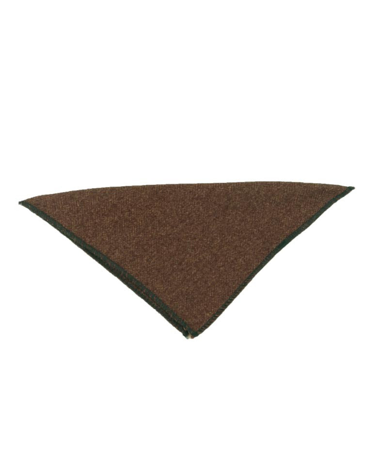 Men's & Boys Herringbone Tweed Pocket Handkerchief - Brown