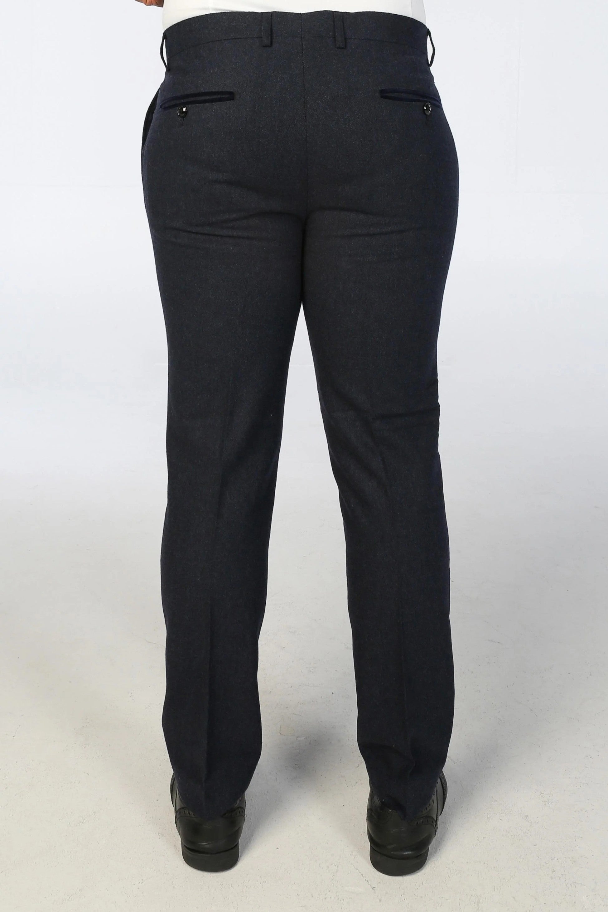 Men’s Wool Blend Formal Trousers - OSCAR - Navy