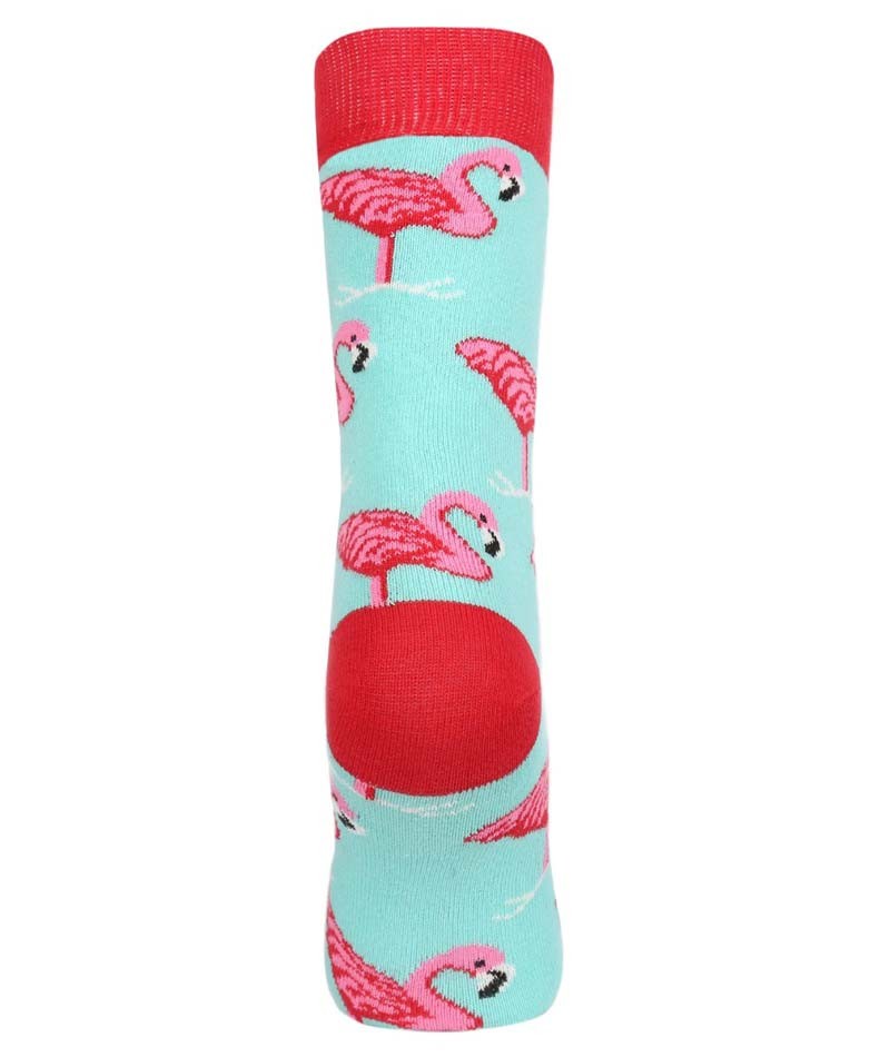 Unisex Kids Flamingo Socks - Novelty - Pink- Mint