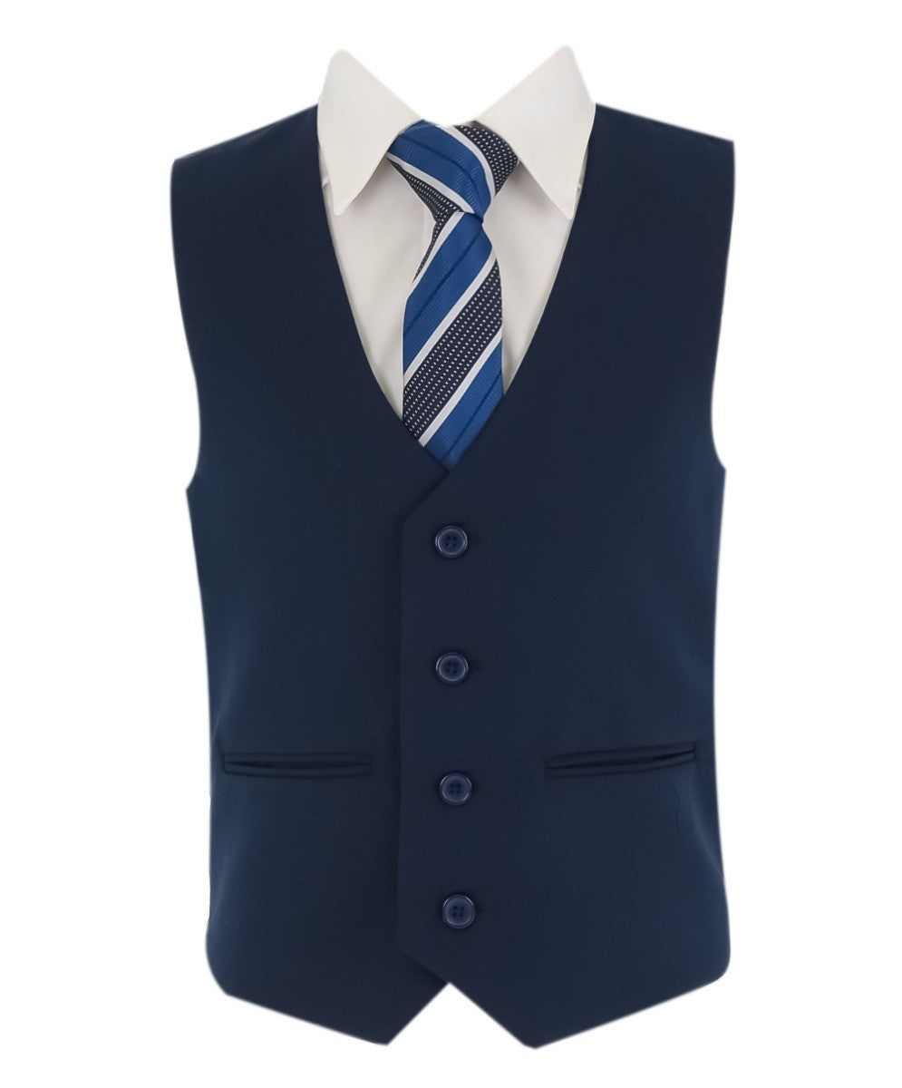 Boys 6 Piece All In One Formal Suit Set - RUN - Navy