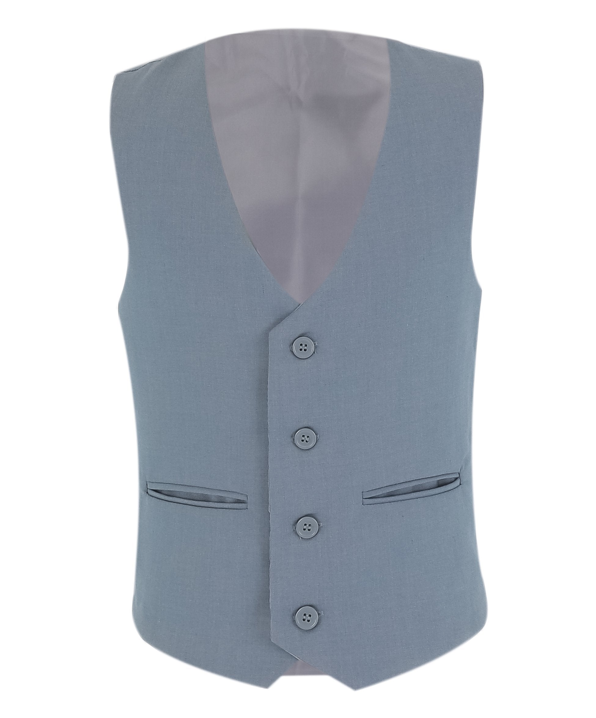 Boys Summer Waistcoat Suit 4 PC Set - Navy Blue