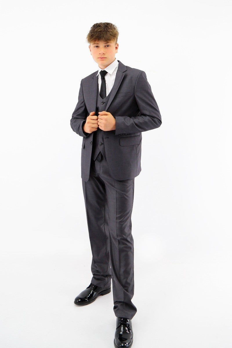 Boys Charcoal Grey Suit - SAMUEL - Charcoal Grey