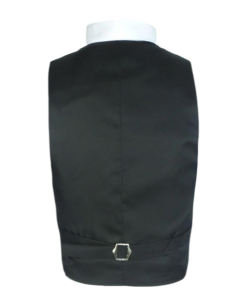Boys Quilted Dotted Black Tuxedo Suit