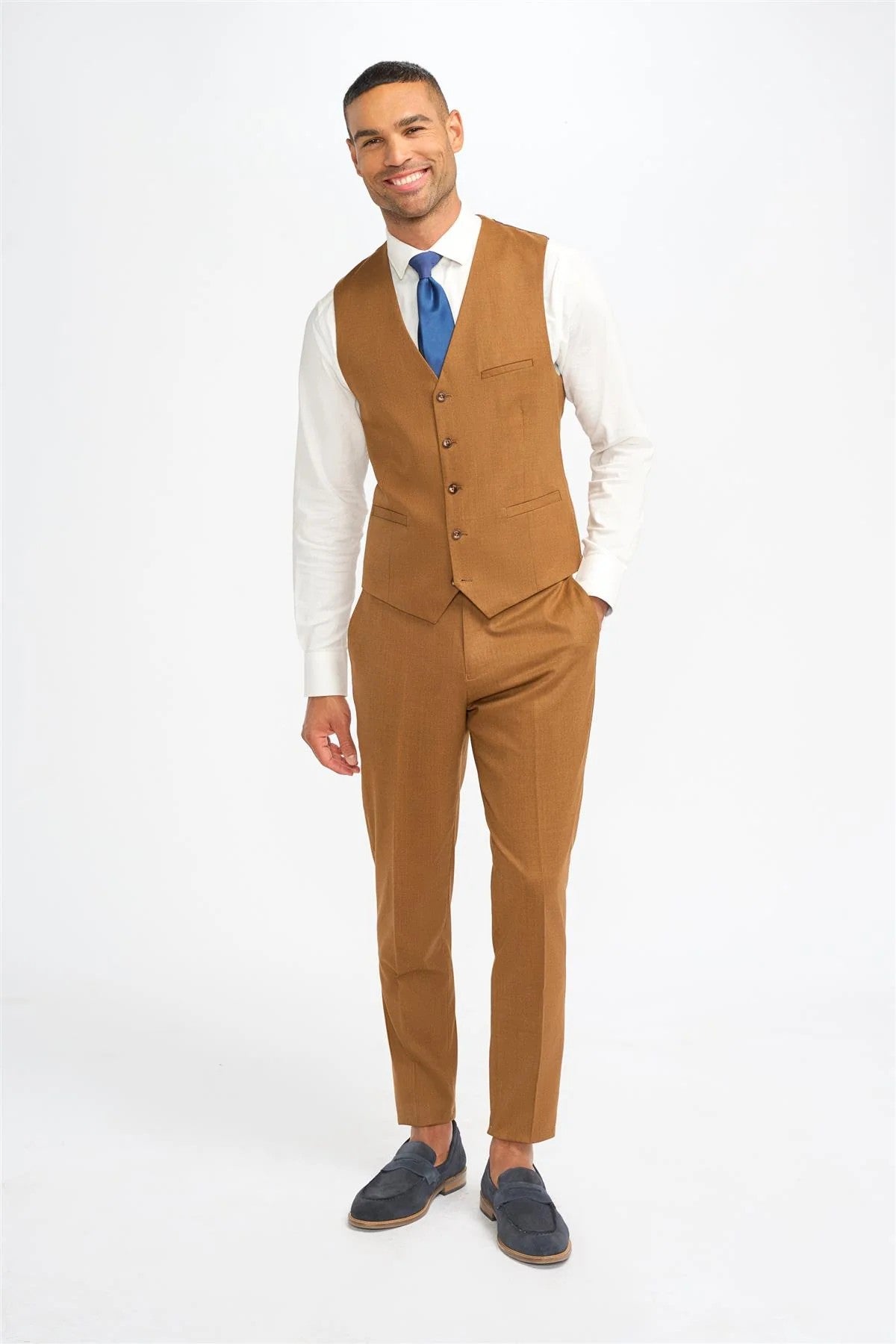 Men’s Wool Slim Fit Formal Waistcoat - James - Sierra