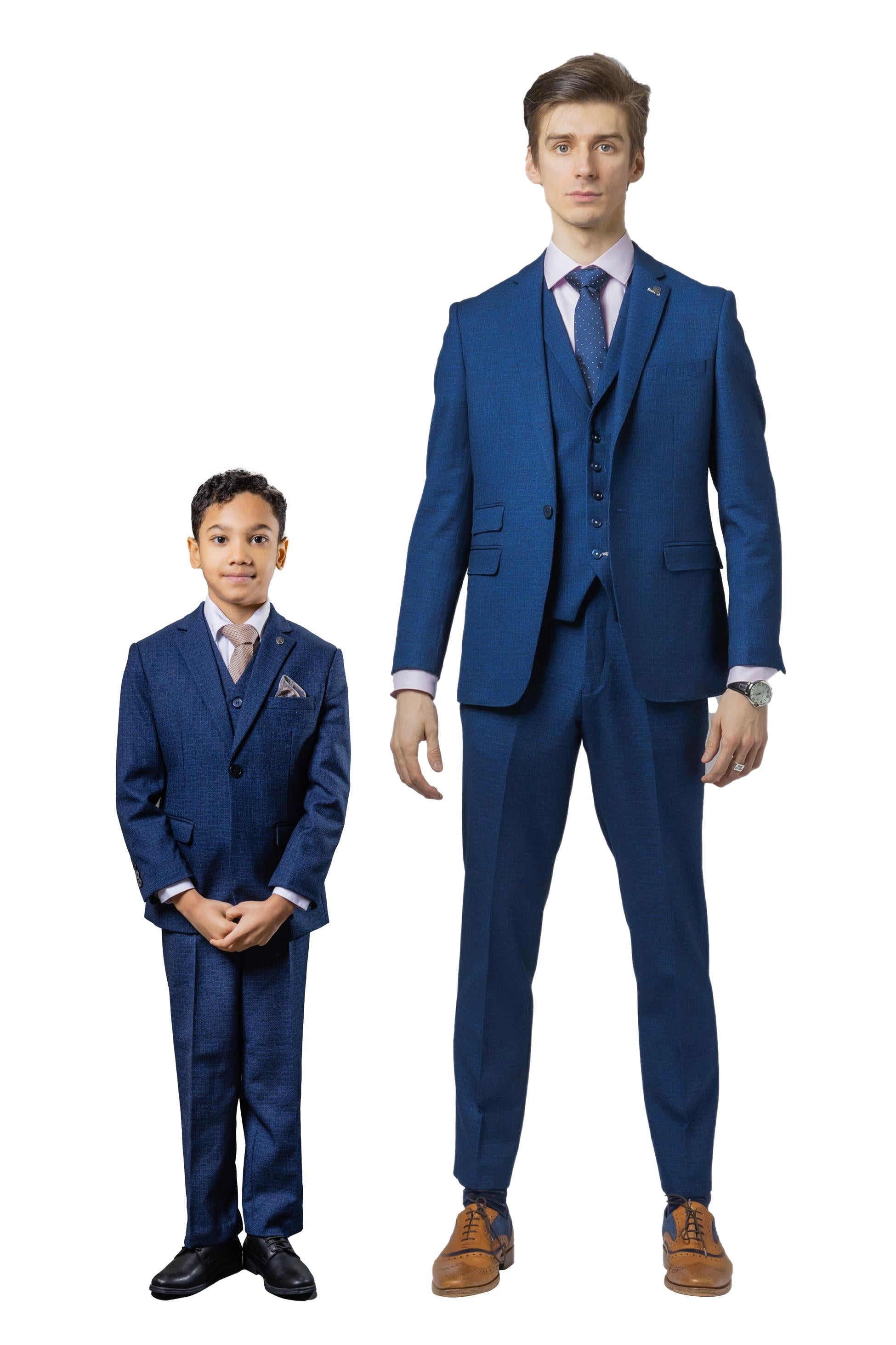 Boys Slim Fit Indigo Blue Suit - MATEO