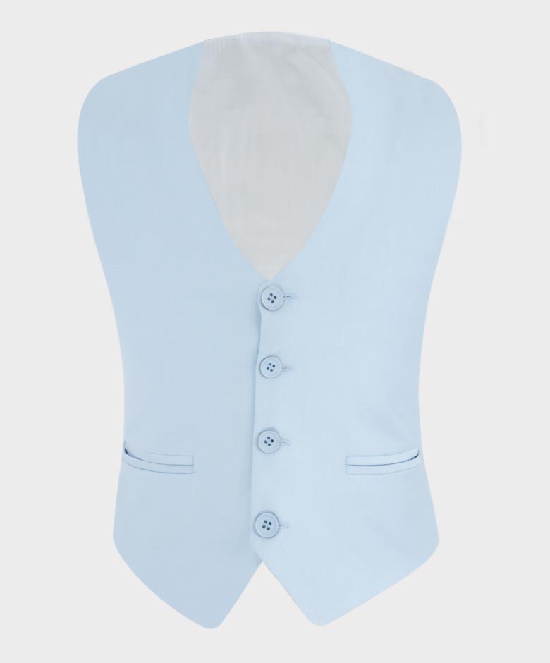 Boys Solid Tailored Fit Communion Suit Set - Light Blue