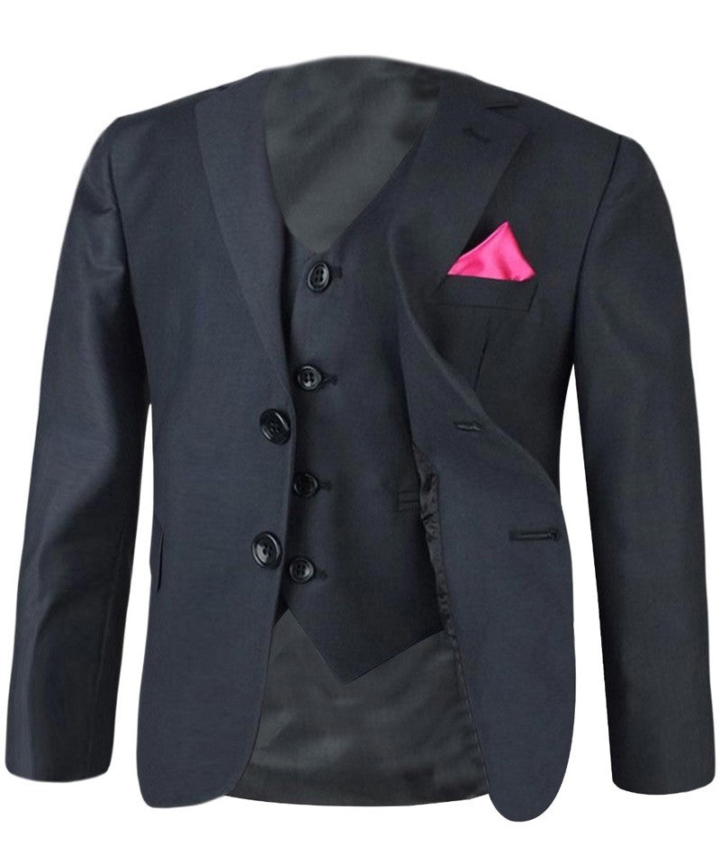 Boys Tailored Fit Formal Suit - Dark Grey