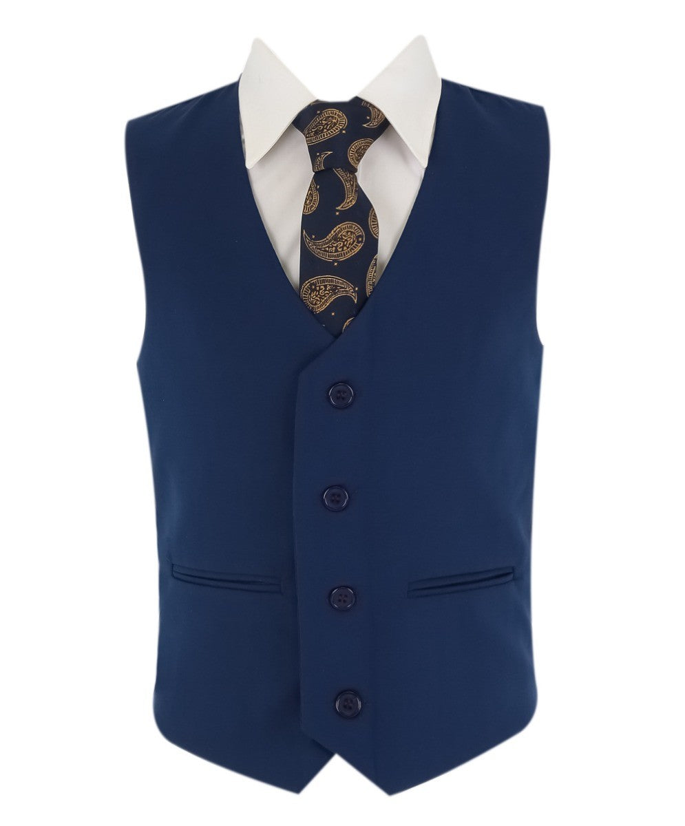 Boys 6 Piece All In One Formal Suit Set - RUN - Royal Blue