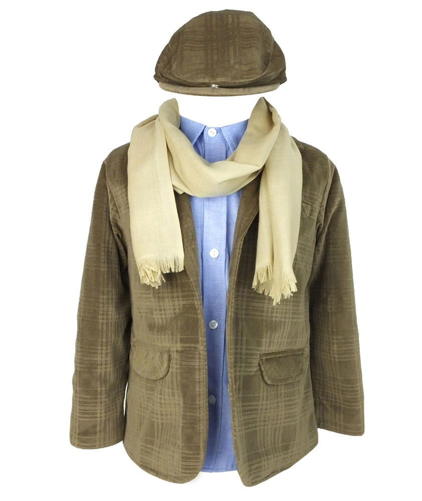 Boys Suede Like Camel Brown Balzer- Combined Set - Camel Brown