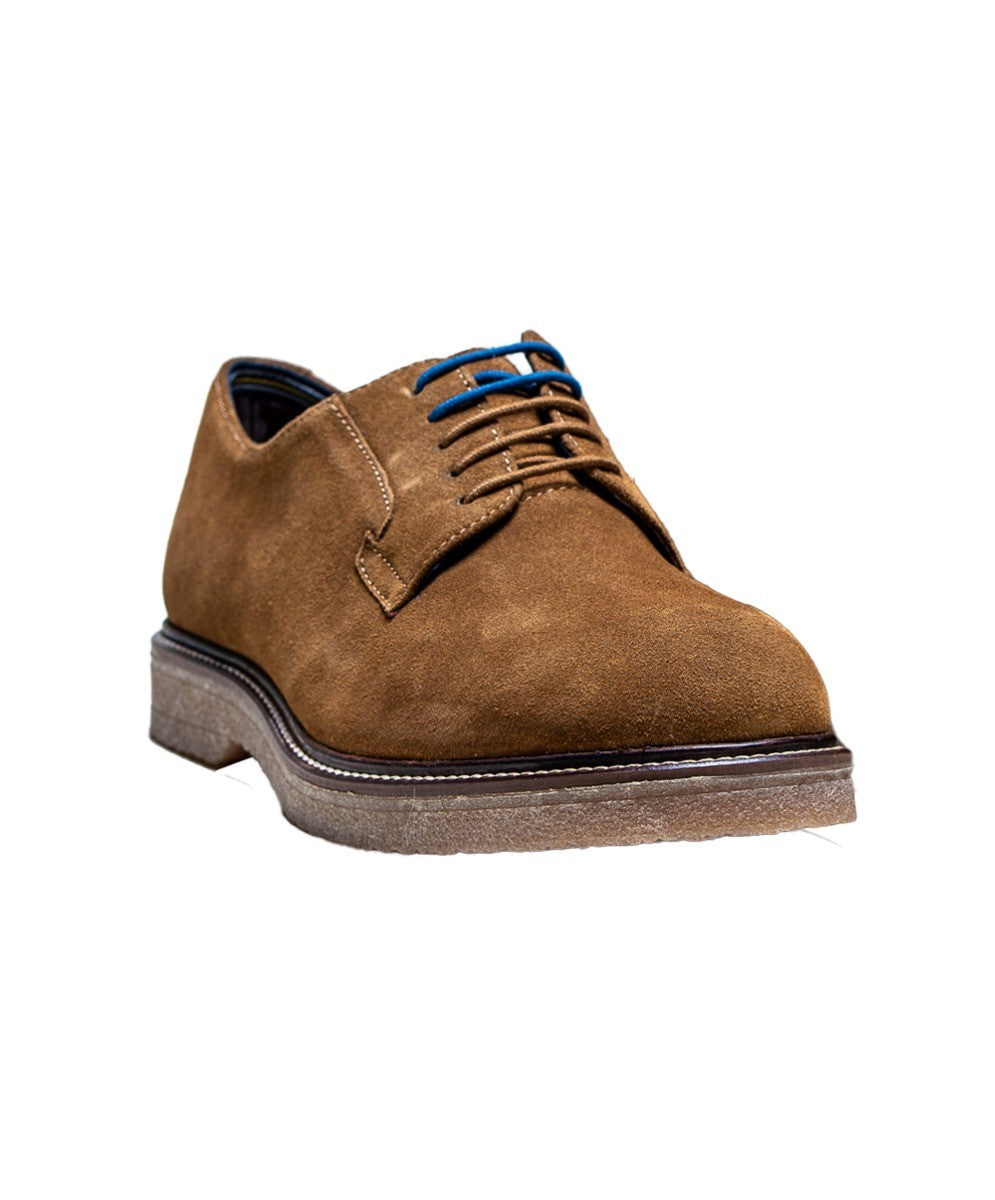 Men's Suede Lace up Shoes - RICHMOND - Tan Brown