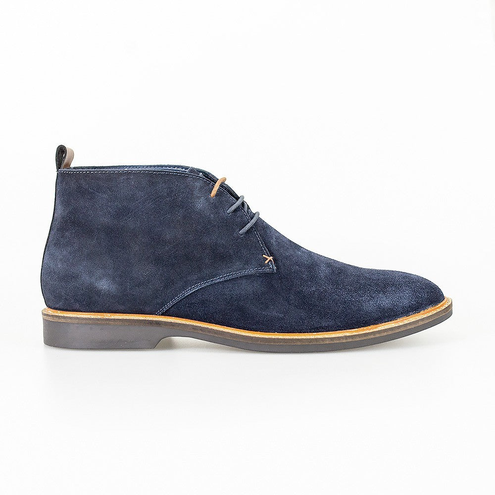 Men's Suede Chukka Boots - SAHARA - Navy Blue