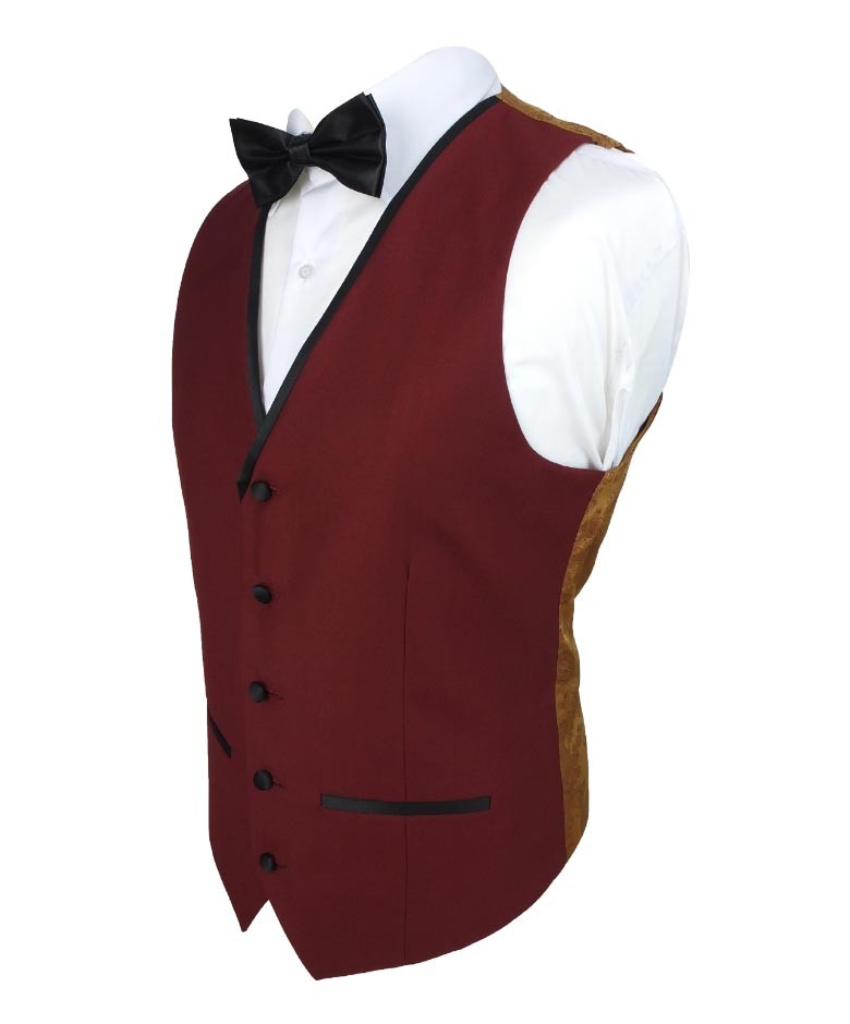 Men's Burgundy Tuxedo Dinner Suit - REGENT - Burgundy