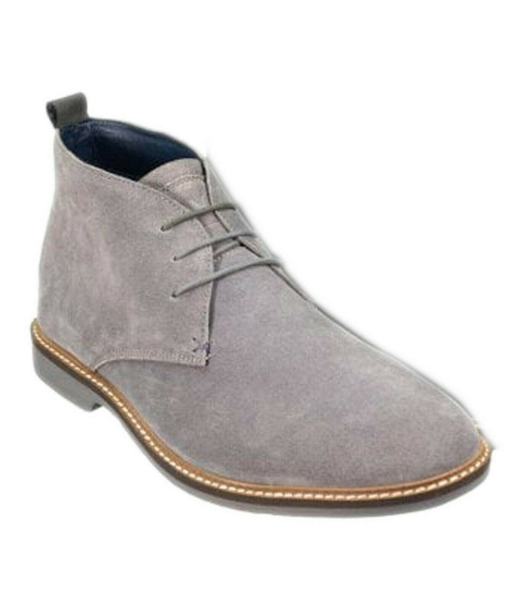 Men's Suede Chukka Boots - SAHARA - Light Grey