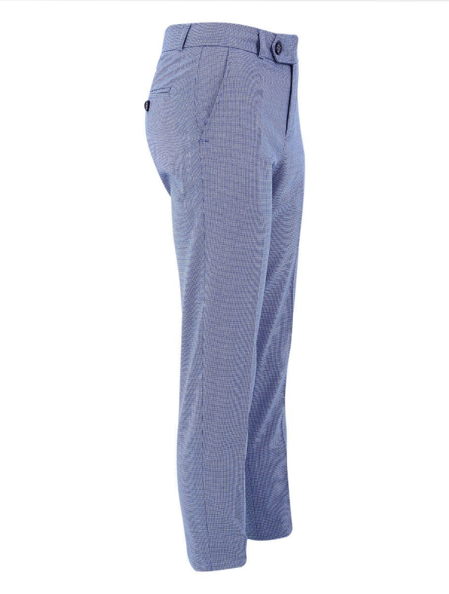 Boys Retro Check Slim Fit Suit - Light Blue