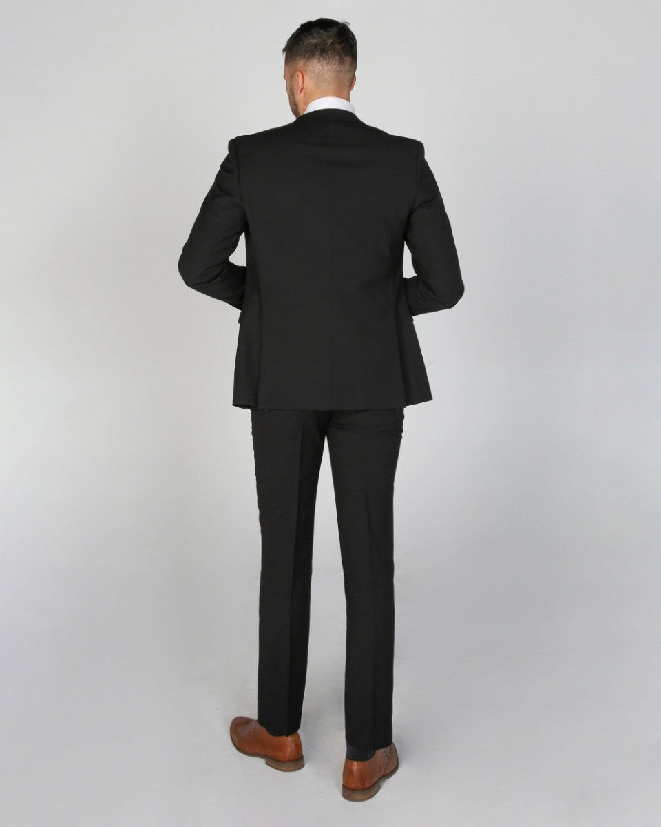 Men's Tailored Fit Formal Suit - MAYFAIR - Black