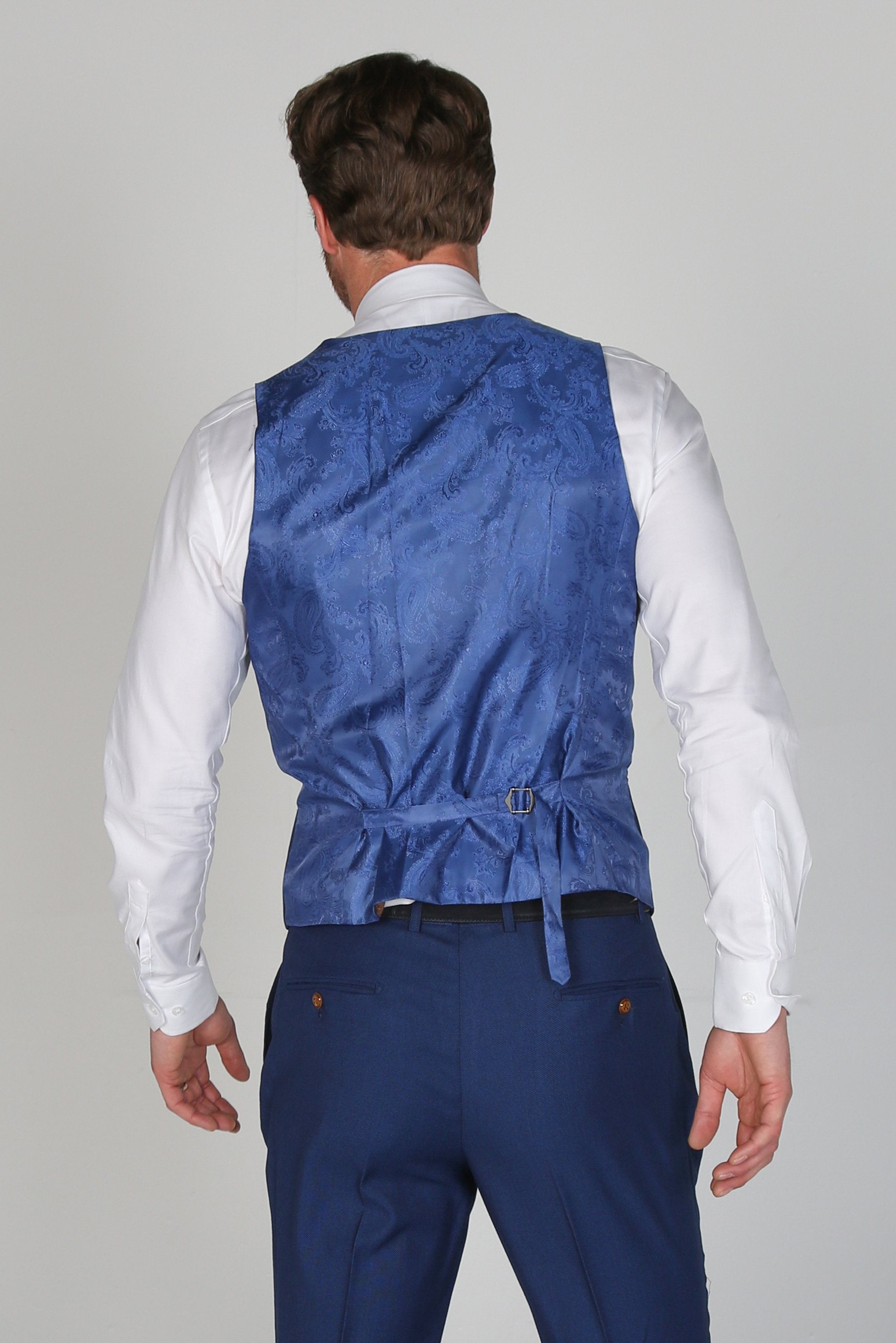 Men's Tailored Fit Single breasted Waistcoat - MAYFAIR - Blue