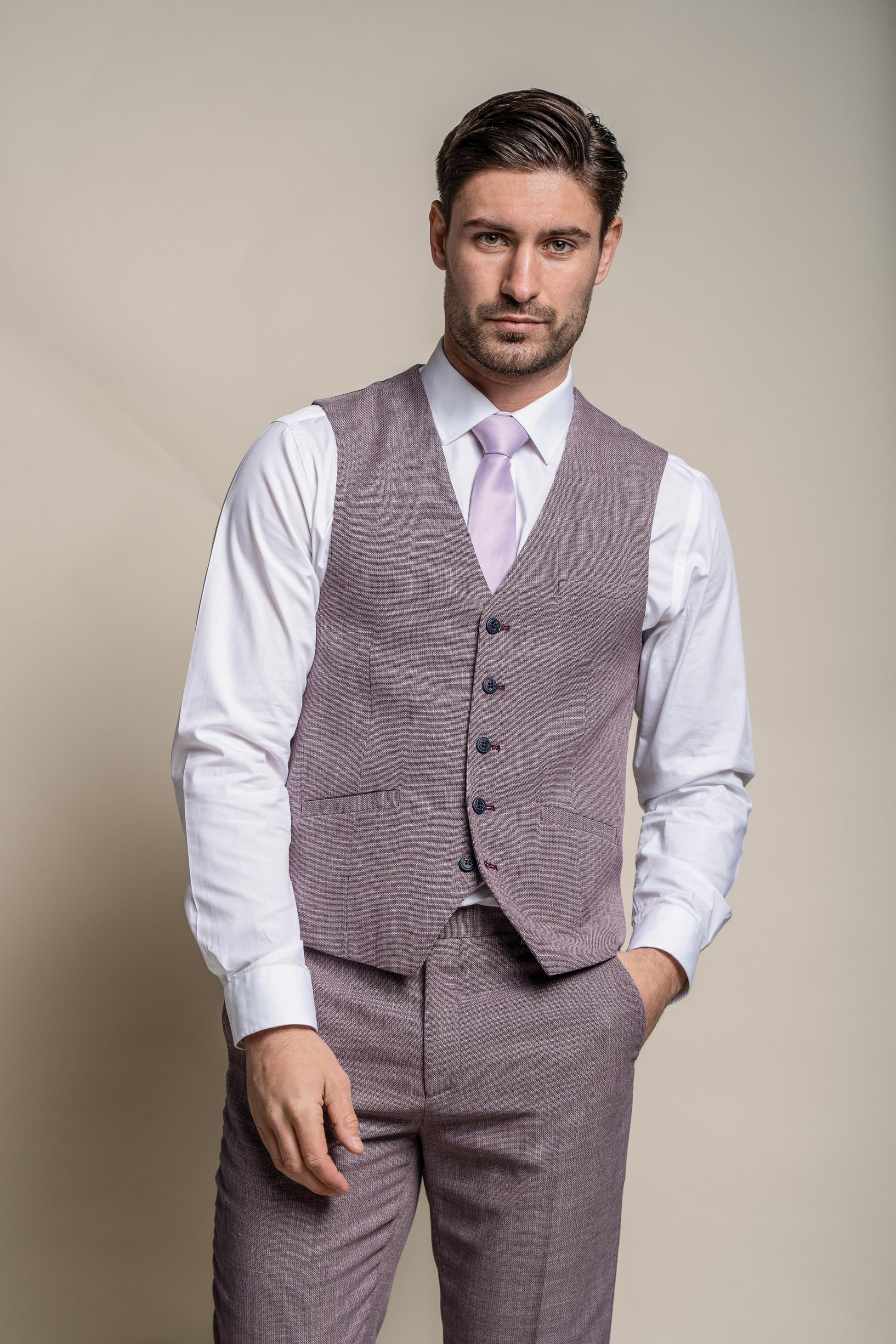 Men's Slim Fit Formal Suit - MIAMI - Lilac