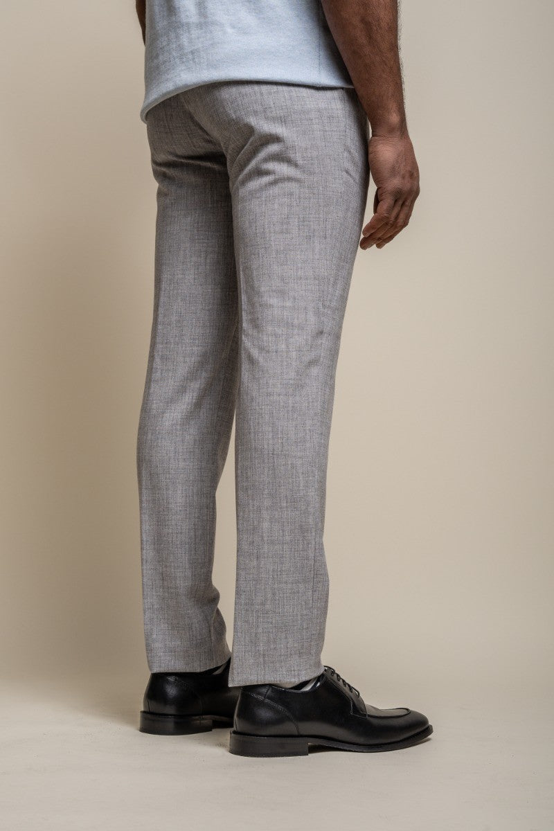 Men's Slim Fit Formal Trousers - TOKYO - Dove Grey