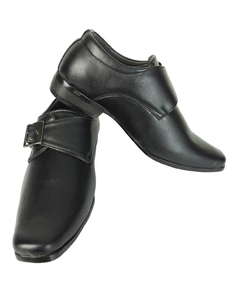 Boys Black Monk Shoes - ALDWYCH - Black